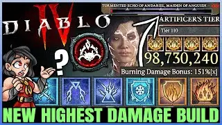 Diablo 4 - New Best 100 MILLION DPS Sorcerer Incinerate Build - New OP Combo - Skills Gear Guide!