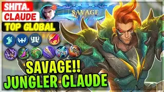SAVAGE!! Jungler Build Hard Carry Claude [ Top Global Claude ] Shita. - Mobile Legends Emblem Build