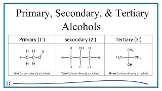 Primary, Secondary, and Tertiary Alcohols: Classification, Examples, & Practice