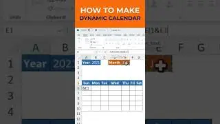 #shorts | How to Create Dynamic Calendar in Excel