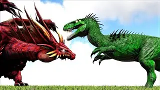 FEROXUS INDOZILLA REAPER BOSS VS LINEAGE VALAKAS DRAGON BOSS (ARK SURVIVAL EVOLVED BATTLE)
