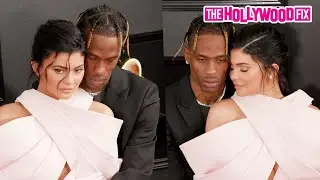 Kylie Jenner & Travis Scott Share A Kiss On The Red Carpet At The 61st Annual Grammy Awards In L.A.