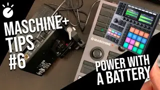 Maschine+ Power with with a power bank but a V mount battery