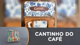 Placa Decorativa “Cantinho de Café” em decupagem! APRENDA!