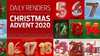 C4D Christmas Daily Advent Renders 2020