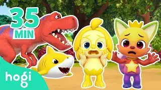 🦖 Learn Colors with Dinosaur, Shark Family and More｜Dinosaurs for Kids｜Jingle Play｜Hogi Pinkfong