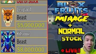 🔴[LIVE] BLOX FRUITS MIRAGE + NORMAL STOCK!