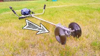 Amazing home inventions. Lawn saw.