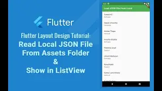 Flutter Layout Design: Flutter Read Local JSON File From assets folder and display data