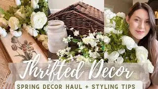 THRIFTED SPRING HOME DECOR HAUL 2023/HOW TO STYLE THRIFTED DECOR/SPRING DECORATING IDEAS ON A BUDGET