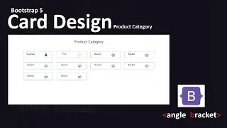 Product Category Card Design in Bootstrap 5 | angle bracket