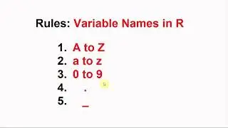 R Rules for Naming Variables and Objects - identifiers (with Examples)