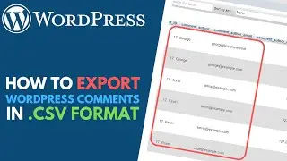 WordPress: How to Export All Comments in .CSV format // Export Comments from Database (phpMyAdmin)