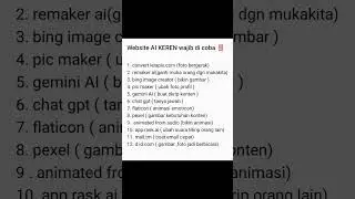 website AI KEREN wajib di coba, untuk kebutuhan konten kreator #ai #website #wbsiteai