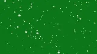 Falling Snowflakes 4K Green Screen