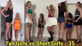 Tall Girls vs Short Girls - 35 | tall woman  lift carry | tall girl height difference