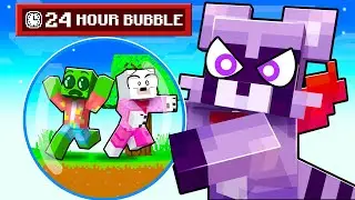 Surviving 24 Hours Inside a BUBBLE in Minecraft!