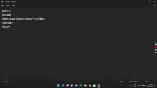 HTML || How to use line break element || BR Tag || By 11 year old kid ||