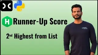 Second Highest element from list.| HackerRank |  Runner-Up Score solution.