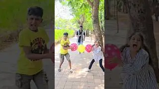 Daddy Solves Siblings Balloons Problem 😂 🤣 ❤️ 🥰 