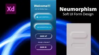 Soft UI (Neumorphism) Form design for App in Adobe XD