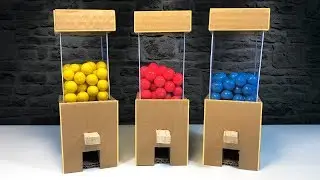 How To Make a CANDY DISPENSER out of CARBOARD at HOME