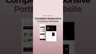 Complete Responsive Personal Portfolio Website Using HTML CSS And JavaScript