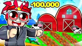 Spending $100,000 to build BIGGEST FARM in Roblox!