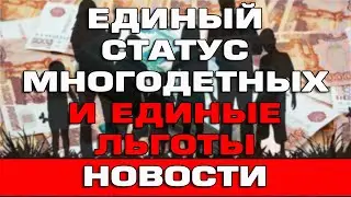 Единый статус Многодетных и Единые льготы Новости