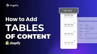 How to add Table of Contents to Shopify Pages | PageFly Tutorial