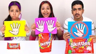 تحدي الأكل بدون يدين ضد يد واحدة ضد يدين ! 🖐 شفا ضد عبود 🤣 no hand vs one hand eating challenge