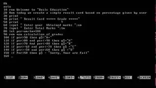 Result Card Program | Calculation of Grades based on Obtained Marks | GW-BASIC Programming