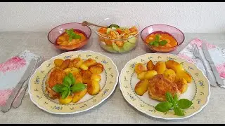 Картошка по деревенски жареная с курочкой!Вкусный обед !