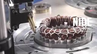 Automatic motor stator manufacturing assembly line