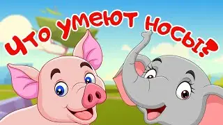 Что умеют носы? Какие бывают носы у животных? Развивающие мультики для детей и малышей