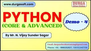 PYTHON tutorials || Demo - 4 || by Mr. N. Vijay Sunder Sagar On 03-07-2024 @5AM IST