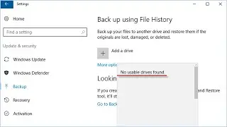 How to Fix Windows 10 Backup Error | No Usable Drives Found