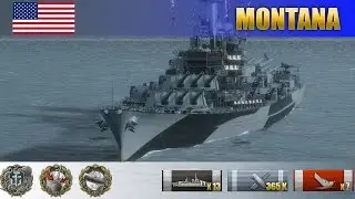 Американский линкор Montana выносит цитадели налево и направо | WoWS Replays