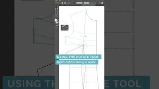14/49 Using the Rotate Tool - Digital Pattern Making in Ai #adobeillustrator #patternmaking