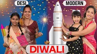 Maa Beti On Diwali - Desi vs Modern Mom | Family Sketch Comedy | ShrutiArjunAnand