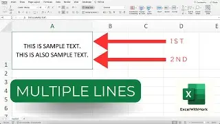 Add Multiple Lines to Text within Cells In Excel