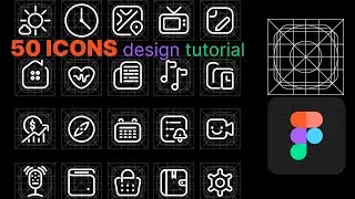 iconography tutorial: icons design in figma based on icons template.