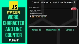 How To Create A JavaScript Word Counter Web Application From Scratch HTML/CSS/JS