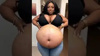 Black BBW to SSBBW Weight Gain & Belly Inflation