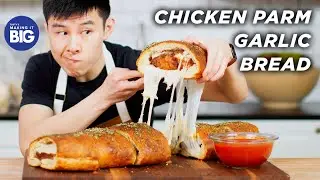 I Made A Giant Chicken Parm-Stuffed Garlic Bread • Tasty