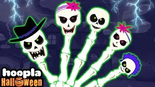 Spooky Scary Skeleton Finger Family | Halloween Nursery Rhymes By Hoopla Halloween