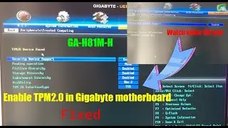 Enable TPM 2.0 in Gigabyte motherboard Fixed | GA-H81M-H | GC-TPM2.0 | Bios Update details