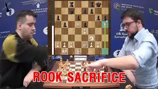 BRILLIANT ROOK SACRIFICE!! Nepomniachtchi vs Maxime Vachier-Lagrave || World Blitz Chess 2023 - R16