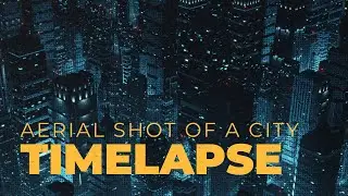 Cinematic Aerial shot of a city - Blender timelapse