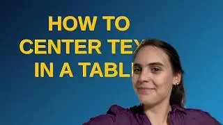 Tex: How to center text in a table